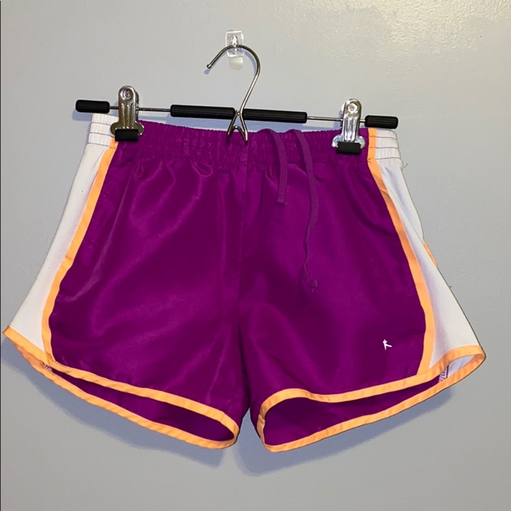 Purple athletic shorts